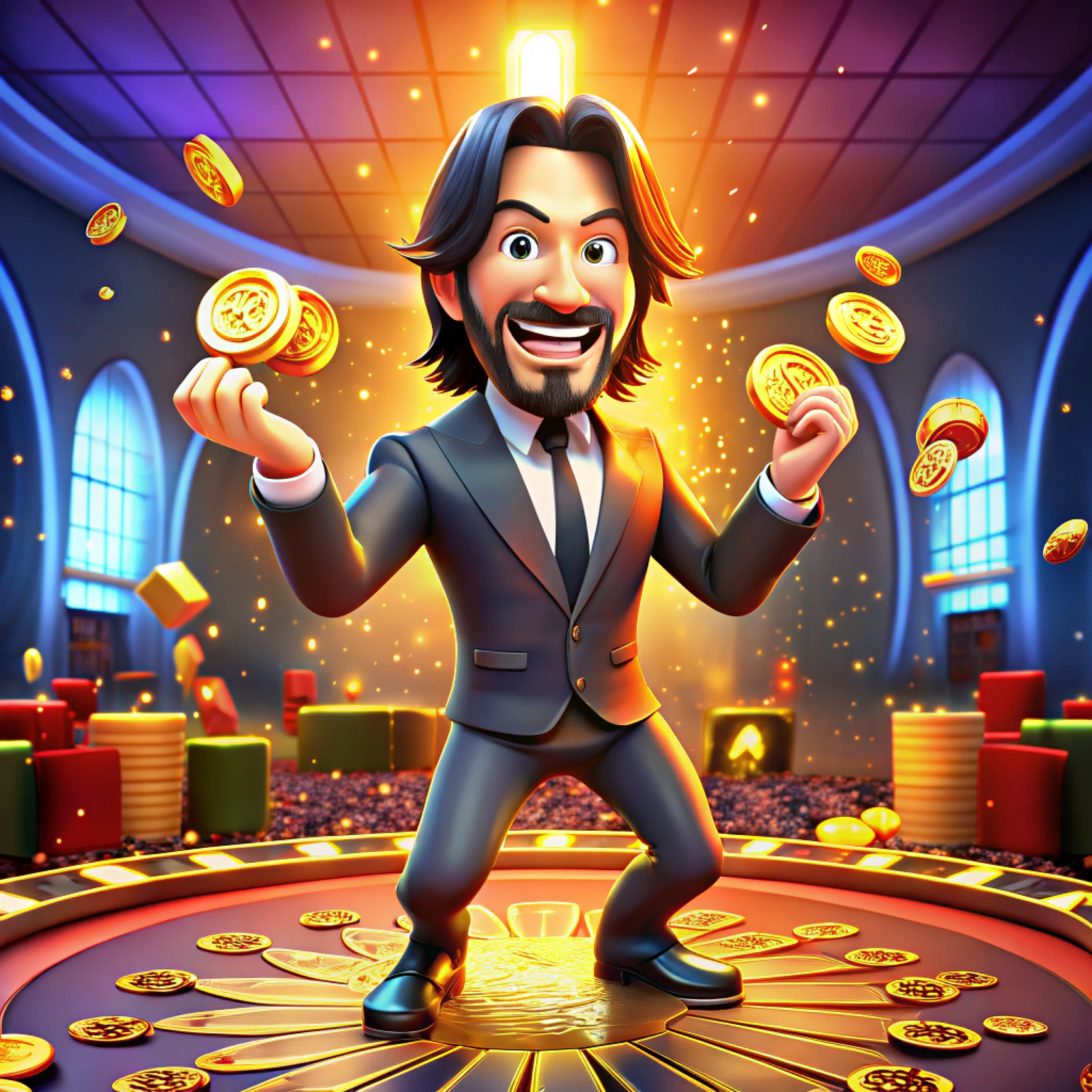 Player enjoying a social reel-based game